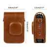 Accessoires de sacs d'appareil photo pour Fujifilm Instax Mini LiPlay Hybird Film instantané Bagure de caméra Pu Leather Retro Brun Brown Brown Brown Carry Cover Sacs