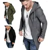 Trench Coats Men's Men Swear Outwear Slim Pure Color Veste à capuche Automne à capuche Hoodie pour l'usure quotidienne