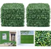 Decoratieve bloemen kransen 12 stks 25x25cm kunstmatige planten wandpaneel buxushout gras achterste panelen huizen tuin achtertuin hek gr2060593