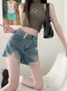 S-XL Womens Mini Denim Short High Weist Female Summer Summer Ladies Tassel Color Patchwork Blue Shorts Jeans for Womensl60037 240418