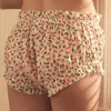 Shorts féminins Gaono Y2k Lolita Bloomer pour femmes Gingham Ruffle Low Raise Pyjama Mini Boy Boxers