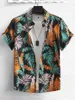 Men's Casual Shirts Stylish Tropical Botanical Print Pattern Women's Short Sleeve Button-Down Tops