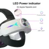 Glazen vervangbare kopriem voor Meta Quest 3 VR -headset RGB Verstelbare alternatieve hoofdriem ED Backlight Head -riem voor Meta Quest3