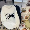 Polos American Gothic Spider Print Graphic Hoodie Fashion Autumn Winter Y2k Street Hip Hop Women Vintage Overdimasy Hoodie Top