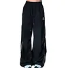 Men's Pants Solid Color Sweatpants For Women Vintage Unisex Wide Leg Elastic Waist Soft Breathable Sports