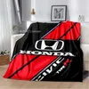 Blankets HONDA Motorcycle Printed Flannel Blanket Lightweight Warm Plush Bed Sofa Chair Blanket T240422