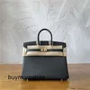 Designer Women Epsom Leather Handbag 7A Modello di cera in pelle genuina Blackqqycuq