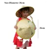 Berets Sunscreen Party Sun Hats Fashion Adjustable Summer Natural Bamboo Woven Straw Children Kids Outdoor