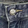 Jeans viola jeans designer ricambio ricamo trapunte strappato per marchio di tendenza pantalone casual slit classico tocco dritto per moto