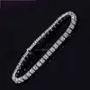 Tianyu Gems Bracelets de tênis de ouro branco puro 4,5 mm H Uma pulseira de diamante branca cortada
