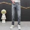 Jeans di fascia alta da uomo alla moda di marca alla moda in forma spostata a molla di alta gamma pantaloni estivi in stile estate