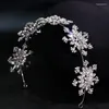 Headpieces sneeuwvlokvorm hoofdband elegante hoofddeksels eenvoudige hoofdhoep bruiloft haaraccessoires sieraden