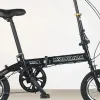 Rowerowy stalowa stalowa stalowa rower 12 -calowy rower składany na zewnątrz wrażliwy na rower w czułe silikonowe uchwyty są bezpieczne i bez poślizgu stabilne