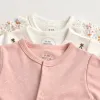 Abbigliamento per bambini neonati di zecca con un bambino per bambini per neonati per neonati ragazze pagliaccetto cotone cotone maniche lunghe salte