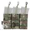 Кобуры Krydex Модульный тройной тройной топ журнал Magazine Tactical 5.56 .223 Mag Pouch 4 Цвета Необязательно военная стрельба Molle Mag Carrier