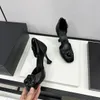 Les femmes de mode de luxe pompes en cuir véritable en cuir chaud Slingback Sandale Robe Chaussures Summer High Heel Wedding Chaussures Événement formel Femmes Chaussures avec boîte