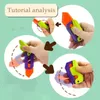 Decompression Toy 3D Carrot Gravity Knife Fidget Toys Children Decompression Push Card Small Toy 3D Printing Plastic Carrot Knife Dropshipping d240424