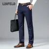 Мужские брюки Linfeld Mens Chotcon Casual Etrate мужские брюки Man Long прямые высококачественные 4 цвета плюс классические брюки для мужчин для мужчин