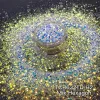 Glitter TCR6321D Gold White Iridescent Rainbow Chunky Nails Glitter Nail Art Decoration Face Glitter Eye Shadow Makeup Face Paint DIY