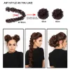 Chignon Jeedou Synthetic Hair Chignon Donut Elastic Rope Robber Band Hair Bun Pad Updos乱雑なヘアスタイルドロップシッピングサプライヤー