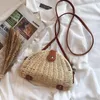 Abendtaschen Casual Shell Box Frauen Rattan Schulter Bohemian Wicker gewebt Damen Messenger Crossbdoy Bag Sommer Beach kleine Strohbörsen