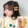 ヘアアクセサリー5 PCS/セットベビーガールかわいい格子縞の花柄の花の漫画弓飾りヘアクリップチルドアロイバレットヘアピンキッズヘアアクセサリー