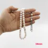 Strands Tasbih Natural Pearl Hot sale style Freshwater pearl misbaha rosary bead pearl bracelet Women Love gift Islamic jewelry Eid gift