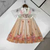 Jupe bébé populaire Hanfu Deer Match Print Princess Robe Taille 90-140 cm Kids Designer Vêtements Summer Girls Partydress 24Pril