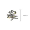 Bague de tête de dragon de zodiaque chinois MENSE SIME Rétro 100% 925 Bijoux à main en argent sterling 240420