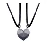 Pendant Necklaces Love Magnet Fashion Couple Necklace Peach Heart A Pair Of Heart-Shaped Pendants Clavicle Chain Wholesale