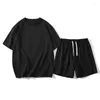 Suits-survêtement masculins T-shirts shorts Streetwear Unisex Tracks Tracks Men surdimension Coton Plain Drop Bounter Blank T-shirts