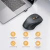 MICE PROTOARC EM12 2.4G USB Wireless Mouse voor Office Home Gaming PC Oplaadbare computermuizen met 8 RO -programmeerbare knoppen