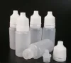 ボトル100pcs/lot 2ml 3ml 5ml 10ml 15ml 20ml 30ml 50mlドロッパーボトルhdpe材料空のプラスチックスクイーズ可能な眼液液ドロッパー