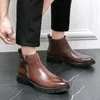 Повседневная обувь мужская классическая лодыжка платье Mens Block Block Office Office Top High Men Party Wedding Oxfords размеры 38-46