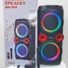 Lautsprecher doppelte 10 Zoll Flammenlampe Outdoor Audio Karaoke Partybox RGB Bluetooth Lautsprecher Buntes LED