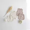 Sets de ropa Ins Summer Baby Baby Girl 2 PCS Ropa Juego de algodón Hojo Hollow sin mangas