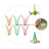 Autres fournitures d'oiseau 6pcs Légumes de poulet Sacs à cordes Potry Potry Fruit Skding Feeder Toys Cabbage Couleurs aléatoires Livraison H DHX5J