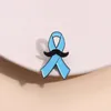 雄の健康のケアのブローチブルーリボンエナメルピンカスタム前立腺癌意識メタルラペルピンバッジジュエリー卸売