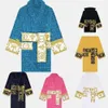 Herren Nachtwäsche Herren Womens Home Roben Schalkragen Baumwolle Weiche flauschige Designer -Marke Luxus Vintage Bademant