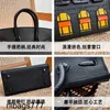 Real House Bag Platinum Handbag Womens Top Layer Cowhide Crocodile Pattern Contrast Color Casual Handmade Genuine Leather