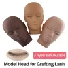 Wimpers siliconen wimper extensie oefening hoofdtraining mannequin poppen face beginners trainingsset make -upmodel wimperuitbreiding tools