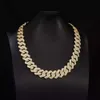 Qianjian Jewelry Hip Hop Iced Out Chain Moissanite Diamond Excellent Gold Plated Cuban Link Necklace Men Custom