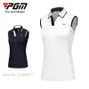 Camisas PGM Mulheres sem mangas Turndown Collar Golf Tshirts