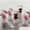 Envoltura regalo de flores 10pcs rosa transparente PVC Box Lighthouse Arrangement Portatable Embalaje Valentín Bouquet Drop entrega HO DHGBQ
