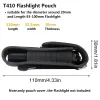 Påsar Tactical Molle Ficklight Pouch LED Torch ficklampan hölster fodral utomhus multitool midje bälte hållare T410 T310 ficklampa