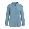 Camicette da donna camicia in cotone a tre quarti di cotone donna primavera estate in cardigan camicetta di grandi dimensioni da 5xl Femme Blaus Femme Blaus