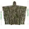 Calzature 3d acero foglia mimetico bionico mimetico ghillie abito boscaiolo poncho mantello tattico militare da caccia all'aperto sparare abiti da combattimento