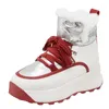 Casual Shoes Snow Boots Women's Winter Thick-soled Inheight Ankle Non-slip Waterproof With Cashmere And Thick Cotton