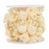 Fleurs décoratives 10m / rouleau rose artificielle perle perles de fil Garland String DIY MARIAGE CORDE DÉCORAGE (BEIGE)