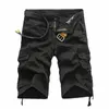FGKKS Outdoor Casual Shorts For Men Solid Color Large Pocket Five-Point Beach Pants High Quality Casual Shorts For Men 240416